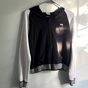 Black and white Nike zip up jacket